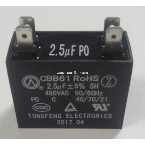 5246A255J10R-薄膜电容CBB611A-450VAC-2.5μF±5%(双插片)$CBB6…