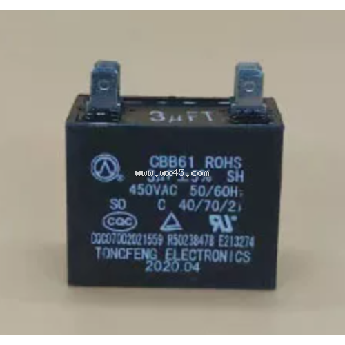 5246A305J10R-薄膜电容CBB611A-450VAC-3μF±5%(双插片)$CBB61-…